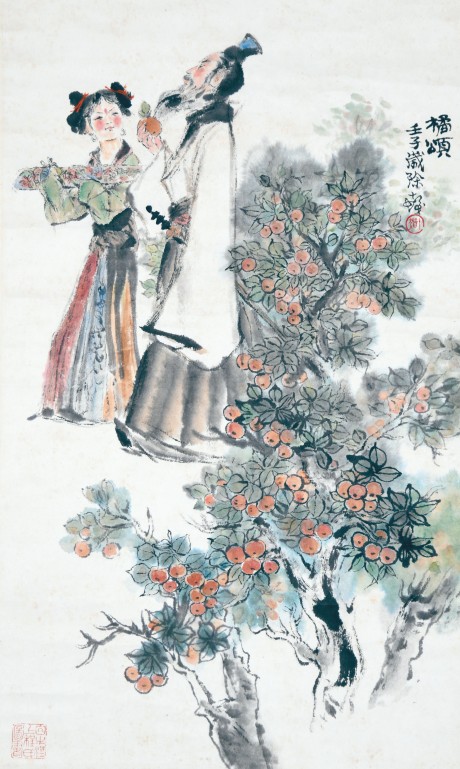 程十發 人物立軸 66*39cm
